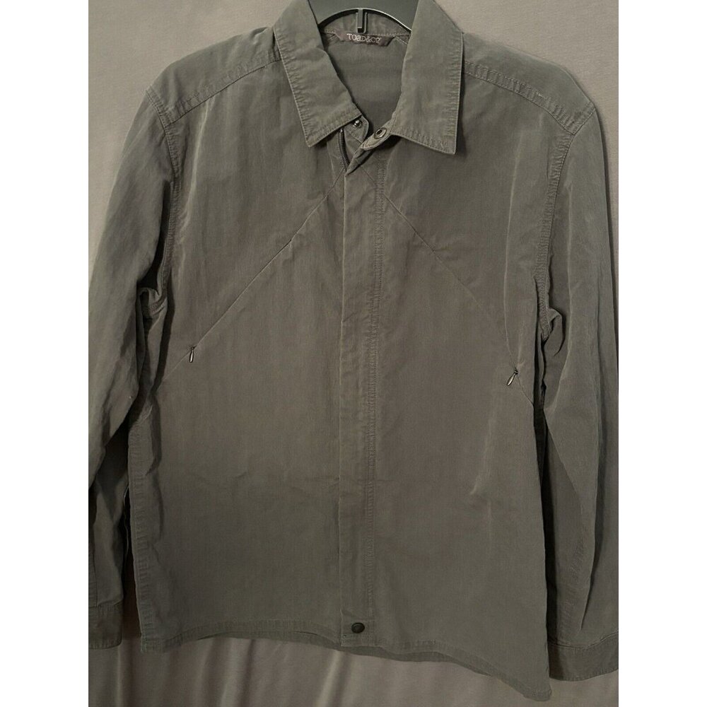 TOAD & CO. Enroute Jacket Men's Small Water & Wind Resistant Zip Pockets Travel